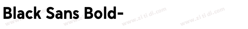 Black Sans Bold字体转换